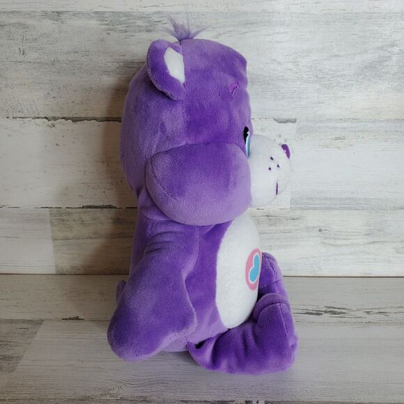 Care Bears Share Bear Purple White Lollipops 12" Plush Stuffed Animal 2015 NICE! - Picture 3 of 10